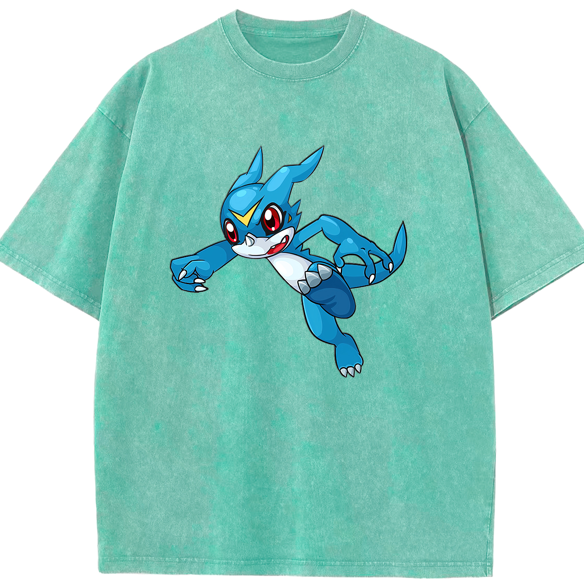 （画像用） Digimon デジタルモンスター/デジモン 綿100% ヴィンテージ風 半袖Tシャツ（フロントプリント）